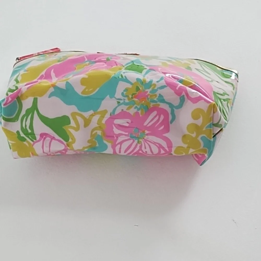 Lily Pulitzer × Estee Laudeer Floral Pink Travel Makeup Clutch Bag